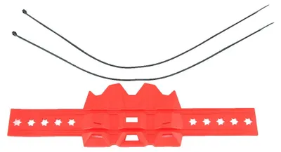 Image de Protection universelle pour pot d'échappement de moto, rouge vif