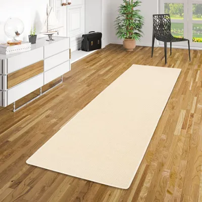 Produktbild von Sisal Natur Läufer Teppich Dekowe Creme, Größe:80x400 cm