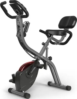 Produktbild von Fitnessfahrrad – 3-in-1, faltbares Heimtrainergerät – Ergometer mit Widerstandsbändern – Schwarz
