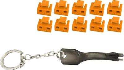 Immagine prodotto di shiverpeaks BS08-01035 shiverpeaks Blocco per porta RJ45 con chiave, arancione