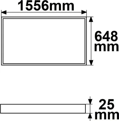 Produktbild von ISOLED 115914 LED Leuchtrahmen H25, Innenformat 592x1500mm, 86W, weißdynamisch, CRI92