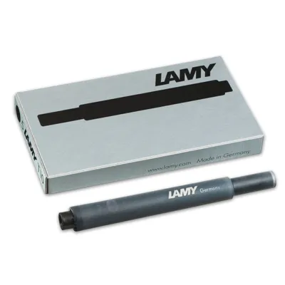A box of LAMY ink cartridges with one cartridge placed in front of the box.