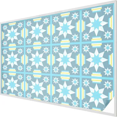 Zdjęcie produktu dla Folia witrażowa - 146x200 cm - wzór witrażowy - nieprzezroczysta dekoracyjna folia do ochrony prywatności - samoprzylepna, ochrona UV - wzór gwiazdy