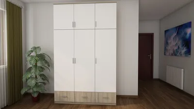 Produktbild von Meblast | Kleiderschrank 150x242 cm - Sonoma Eiche Hell/Weiß - Garderobe mit Regalen, Schubladen und Kleiderstange | Universelle Kombination