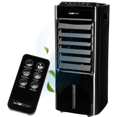 Image de Refroidisseur d'air Clatronic® | Ventilateur | 3 vitesses | Minuterie | Télécommande | 3 en 1 : refroidit, humidifie et purifie l'air | 4 roulettes | Refroidisseur d'air | LK 3834