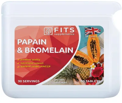 Zdjęcie produktu dla Papaina i bromelaina – 90 tabletek