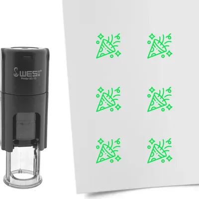 Immagine prodotto di CombiCraft Stamp coriandoli inchiostro verde rotondo da 10 mm - per 1 pezzo