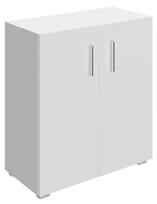 Produktbild von CASARIA® Kommode mit 2 Türen 77x60x30 cm Holz Modern höhenverstellbarer Einlegeboden Schlafzimmer Büro Flur Mehrzweckschrank Aktenschrank Schrank Weiß