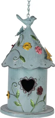 Immagine prodotto di Casetta per uccelli Clayre & Eef 16x19x29 cm Blau Metall