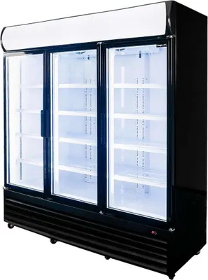 Zdjęcie produktu dla Witryna chłodnicza przeszklona trzydrzwiowa z oświetleniem LED Mega-M RICO i180 180x69x208 cm 1506L