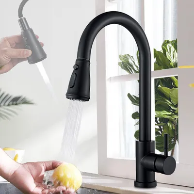 Produktbild von Edelstahl Ausziehbar Küchenarmatur mit brause 360°Küche Mischbatterie Wasserhahn