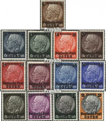 Produktbild von Briefmarken Generalgouvernement 1939 Mi 1-13 (kompl.Ausg.) mit Falz Hindenburg