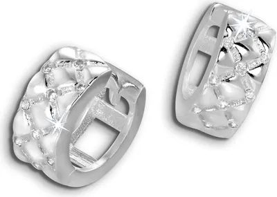 Produktbild von SilberDream Creolen Zirkonia weiß Ohrringe Sterlingsilber Fancy Damen D2SDO4265W