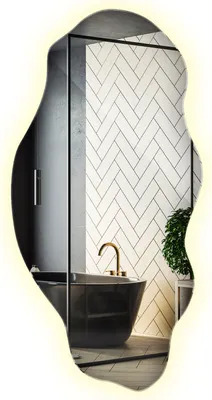 Produktbild von Wand-Dekorationsspiegel mit Premium LED-Beleuchtung für Badezimmer und Make-up 45x90 cm