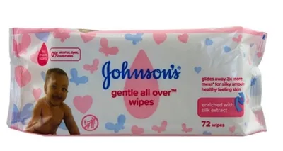 Zdjęcie produktu dla Johnson's Baby Gentle All Over Chusteczki nawilzane, 72 sztuki (PRODUKT Z NIEMIEC)