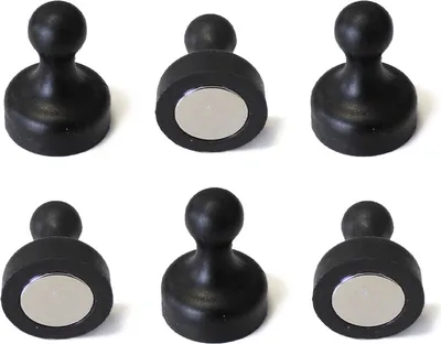 Produktbild von ALLboards Magnet schwarz Metall 1.9 x 2.5 cm 6 St