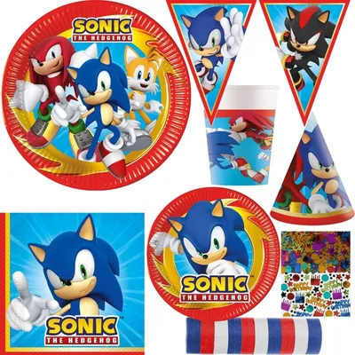 Produktbild von Sonic Partyset zum Kindergeburtstag Geburtstagsdeko