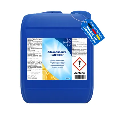 Produktbild von Zitronensäure-Entkalker - 5 Liter - Leistungsstarker Entkalker für Haushaltsgeräte und Oberflächen I HERRLAN-Qualität I Germany