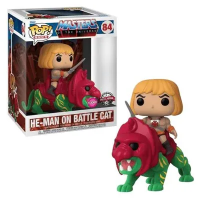 Image de Les Maîtres de l'Univers - He-Man sur Battle Cat 84 Edition Spéciale floquée - Funko Pop Rides - Figurine Vinyle