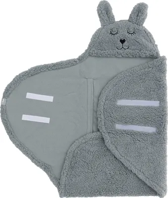 Produktbild von Jollein Bunny Einschlagdecke - Sea Green | Wickeldecke