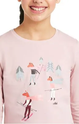 Produktbild von ARIAT Kindershirt Powder Ponies, Langarm, ash rose, Kindergrößen:152