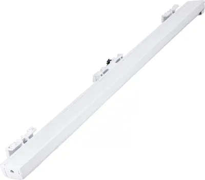 A white linear product with mounting brackets, likely a part for a refrigerator.