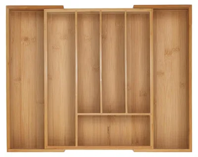 Immagine prodotto di Organizer per posate estraibile - 5 o 7 scomparti - 29,5 x 38 cm - Naturale