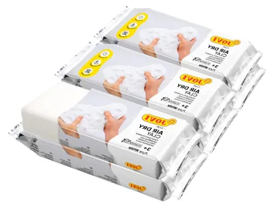 Produktbild von Air Dry Modellierpaste, 6 Stück, Weiß, 3 kg