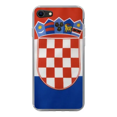 Produktbild von MuchoWow® Handyhülle Schutzhülle Hülle für iPhone 8 Foto der kroatischen Flagge Silikon Softcase Handy Hülle - Schutzhaube