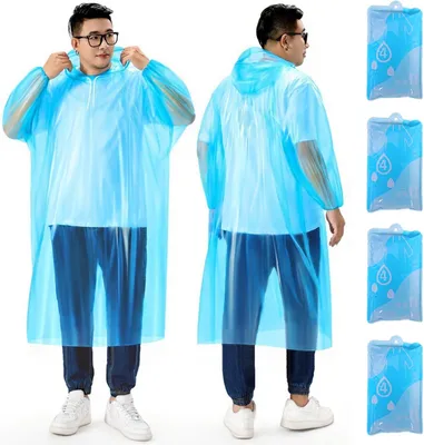 Productafbeelding van Regenponcho's Plus Maat, Rugzakvriendelijke Overmaat Regenjassen voor Volwassenen