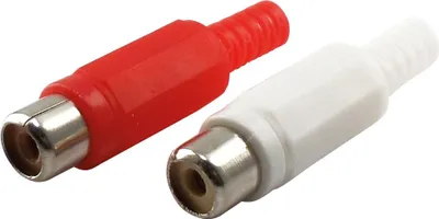 Produktbild von Schwaiger Cinch Stecker 2er Set Rot/Weiß