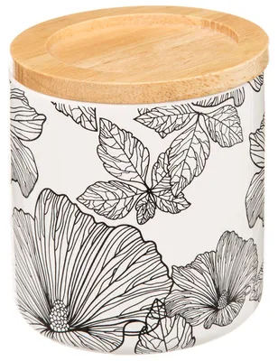 Produktbild von Wattepad-Spender BLACKFLORA, Keramik