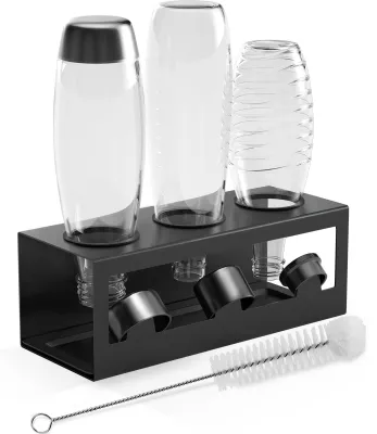 Produktbild von Flaschenhalter für SodaStream mit Ablage und Deckelhalterung