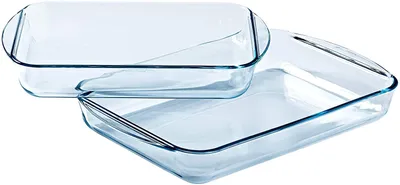 Obrázek produktu pro Pyrex Sada – Základní sada, zapékací mísa na lasagne, obdélníková, skleněná, rozměry: 35 x 23 cm, 40 x 27 cm