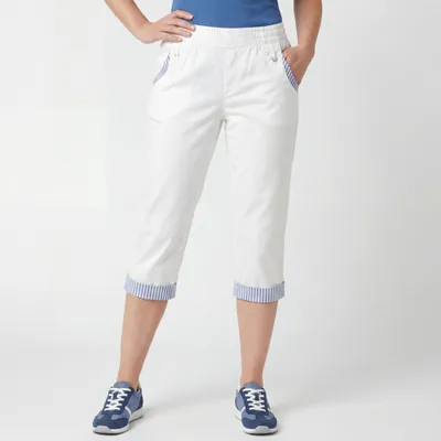 Produktbild von Caprihose OriginalYou maritime 7/8 Sommerhose mit Gummizug 36 bis 50 für Damen