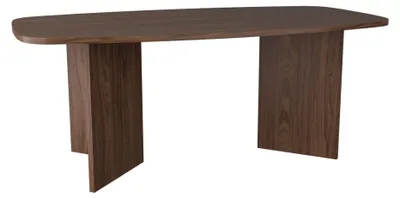 Produktbild von Selsey Piano – Esstisch rechteckig mit abgerundeten Ecken, 190 cm, Holzoptik Nussbaum Wisconsin