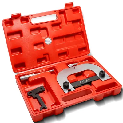Produktbild von CCLIFE Zahnriemen Werkzeugsatz, Kompatibel mit Renault Motoren 1.4L/1.6L/1.8L/2.0L 16V, Nockenwellen und Kurbelwellen Arretierungswerkzeug
