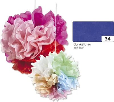 Produktbild von Blumenseide - 50 x 70 cm 5 Bogen dunkelblau.