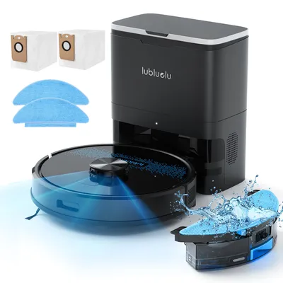 Produktbild von Lubluelu SL60 MAX+ Saugroboter mit Wischfunktion, automatische Absaugstation 2,5L, Laser Navigation, App Steuerung, Saugroboter für Tierhaare 120 Min
