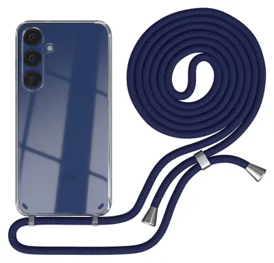 Produktbild von EAZY CASE Handykette mit Hülle für Samsung Galaxy S25 Plus Backcover Handykette, zum Umhängen in Dunkelblau