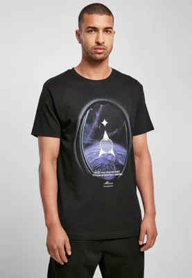 Produktbild von T-Shirt Alien Planet Schwarz, Größe S, mit Motiv-Frontprint, 100% Baumwolle