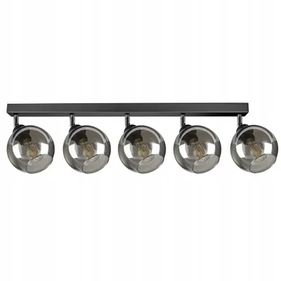 Zdjęcie produktu dla LUXOLAR Led lampa sufitowa 6 płomieni, lampa sufitowa obrotowa czarna E27 60W - Lampa wisząca do salonu, kuchni