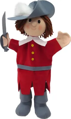 Produktbild von Musketier rot 34cm, Handpuppe