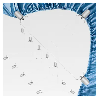 Produktbild von Bettlakenspanner [5 Stück], Verstellbare Elastische Dreiecks-Stützgurte mit Metallclips für Spannbettlaken und Bettlaken