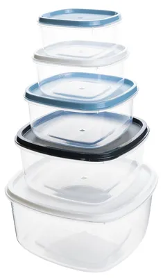 Vorratsdosen-Set, 5-teilig, 220–2000 ml, BPA-frei, mikrowellengeeignet