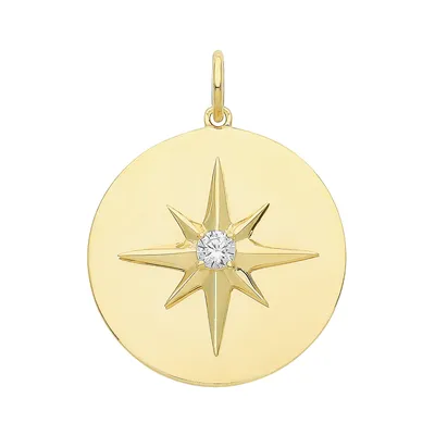 Image de Pendentif Femme Or 375/1000 avec Oxyde de Zirconium - 21mm*17mm; TRS34388