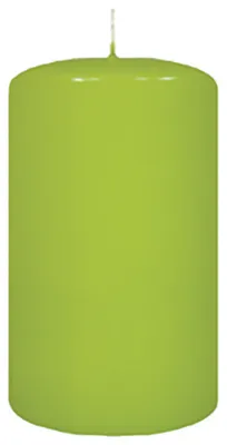 Zdjęcie produktu dla Świeczki stożkowe z płaską główką, kolor limonkowy, 80 x Ø 60 mm, 16 sztuk