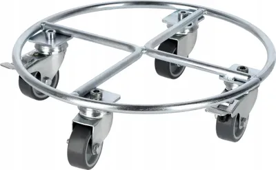 Produktbild von KADAX Pflanzenroller aus Stahl, Blumenuntersatz mit Rollen, Transportroller, Rollbrett, runder Blume