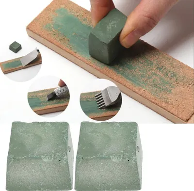 Produktbild von 2 Stück Messerpolierpaste 30 g, Schleifpaste für Messer, DIY-Lederhandwerkswerkzeuge