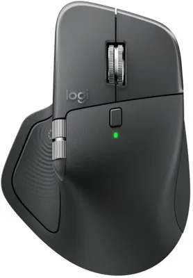 Produktbild von Logitech MX Master 4 for Business, rechts, Laser, RF Wireless + Bluetooth, 8000 DPI, Graphit